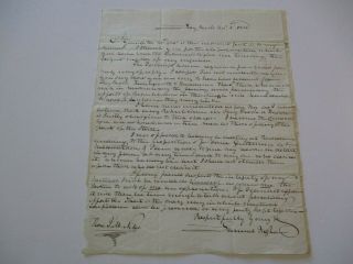 Documents Autographs Antique Judge John M Niles American Signed 1832 Political