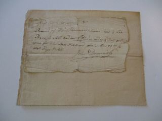 Antique 19th Century Receipt Historic Documents American York 1807 Signed