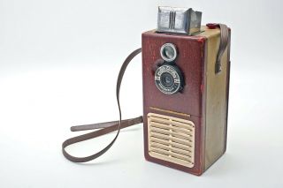 Automatic Radio Mfg " Tom Thumb Camera - Radio " Red Tlr Camera/tube Radio 1948,  Wow