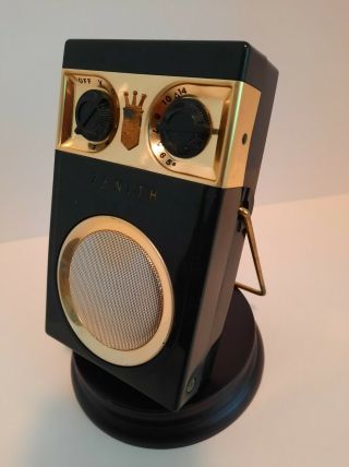Vintage 1956 Zenith Owl Eyes Royal 500 Antique Transistor Radio W/ Case