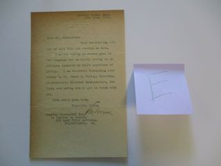 Letter Charles Blumenthal Alsace Lorraine Autograph Edward House Tx Mass 1932