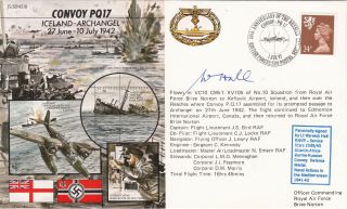 Anniv Russian Convoy Pq17 Signed By Lt W Hall Action Mediterranean 1941 - 42.