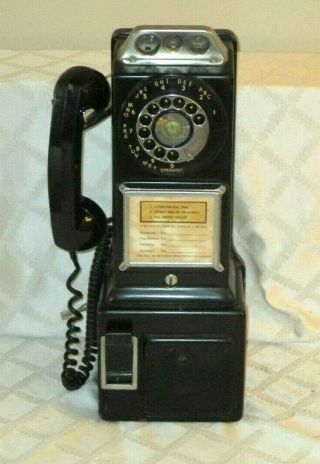 Vintage Automatic Electric 3 - Slot - Coin - Rotary Dial Pay Telephone - No - Lpb - 89 - 55