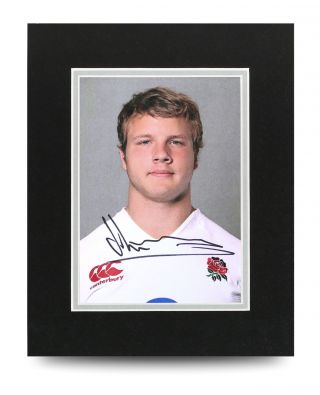 Joe Launchbury Signed 10x8 Photo Display Rugby Union Memorabilia Autograph,