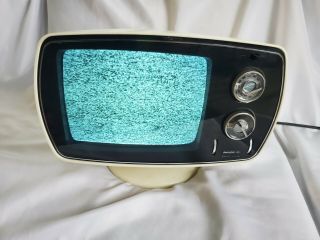 Vintage 70s Philco Ford Solid State TV Television Space Age Mid Century Modern 2