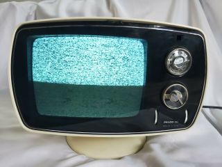 Vintage 70s Philco Ford Solid State TV Television Space Age Mid Century Modern 3