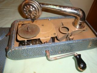 Thorens Excelda Portable Hand Crank Phonograph - Switzerland 1935