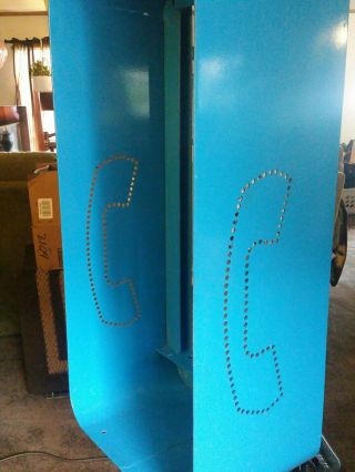 Vintage Outdoor Pay - Phone Booth Box Light Enclosure Metal Payphone Only