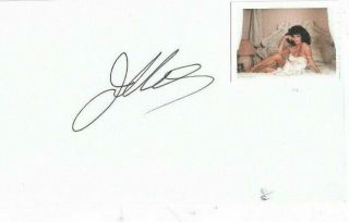 Joan Collins Signed 3x5 Index Card 