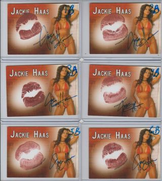 Jackie Haas Wwe Wrestler Signed & Kissed Trading Card 2b Tough Enough Tna