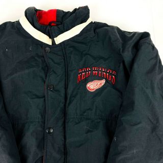 Detroit Red Wings Vintage 90s Black Starter Jacket - Xl