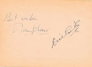 Mary Clare & Cecil Parker - Vintage Signed Album Page