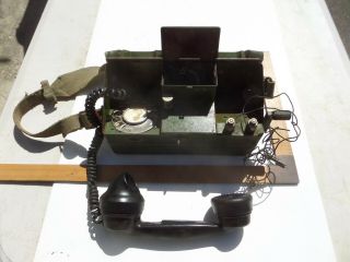 Vintage Antique Old Australian Ww2 Military Field Telephone Phone