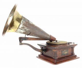 1901 Victor Talking Machine Type C Disc Phonograph: First Cased Model Pre - Nipper