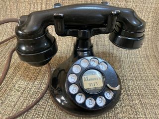 Vintage Western Electric 102 B - 1 Desk Telephone 2hb Rotary Dial & E - 1 Receiver