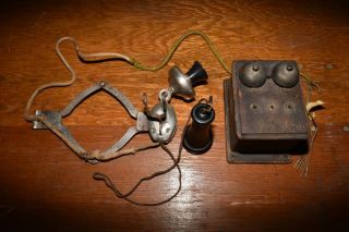 Antique Kellogg Pat 1901 Old Railroad Train Scissor Phone