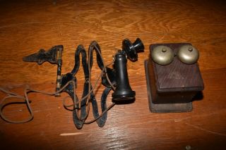 Antique 329 W Pat 1891 - 92 Western Electric Old Railroad Train Scissor Phone