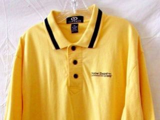 Gold & Navy Notre Dame Irish Polo Golf Shirt Size Xl W/ Embroidered Logo