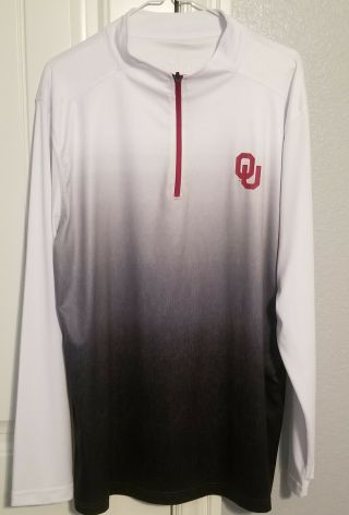 Colosseum Ou Oklahoma Sooners Gray 1/4 Zip Pullover Xl