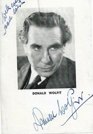 Blood Of The Vampire Donald Wolfit D68 Gt Shakespearean " King Lear " Signed Pic