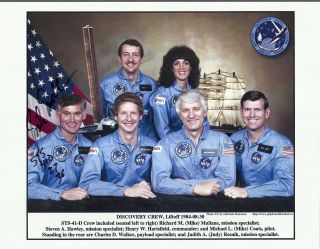 Sts - 41d Astronaut Mike Mullane Autograph,  Hand Signed
