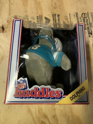 Vintage 1983 Miami Dolphins Nfl Huddles Mascot Plush Tudor Games Collectible Box