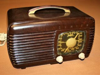 Vintage Old Antique 1941 Black Dial Zenith Radio;restored,  Great