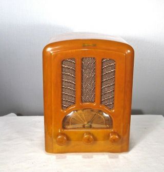 Antique Emerson Vintage Catalin Tube Radio Model Au190 Restored,