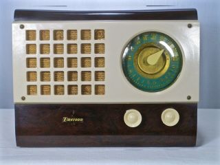 Antique Emerson Vintage Catalin Tube Radio Model 520 Restored And