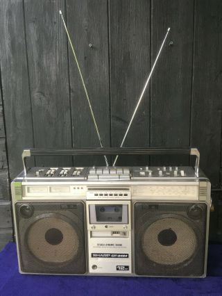 Vintage Sharp Gf - 9494 Ghetto Blaster Boombox Stereo Radio Tape Japan 1980s