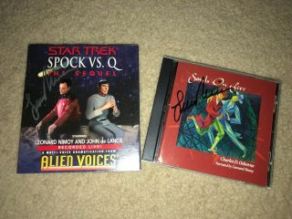 Leonard Nimoy & John De Lancie - Signed Dvd " Spock Vs.  Q " And Souls On Fire Cd