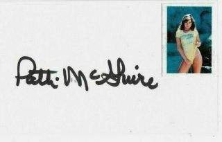 Patti Mcguire Signed 3x5 Index Card Playboy Playmate Miss November 1976