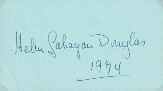 HELEN GAHAGAN DOUGLAS (, 1980) - Actress / She / Congresswoman - Autograph 2