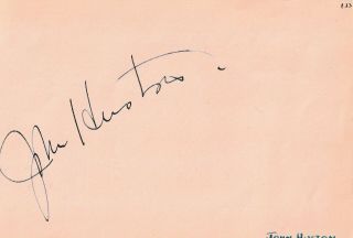 Hollywood Great - African Queen etc JOHN HUSTON Signed ALBUM PAGE 2