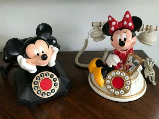 Mickey & Minnie Mouse Disney Push Button Telephone