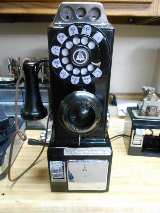 Gray Western Electric 3 Slot Payphone 2 Piece