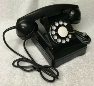 Rare Vintage 1941 Western Electric 302 (4/41) Black Rotary Dial Desktop Phone