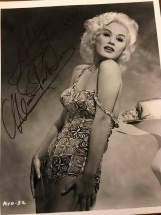 Bombshell Actress Mamie Van Doren Autograph Pic With