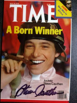 Steve Cauthen Hand Signed Autograph 4x6 Photo - Triple Crown Horse Racing Jockey