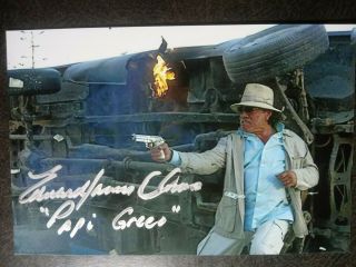 Edward James Olmos As Papi Greco Authentic Hand Signed 4x6 Photo - 2 Guns