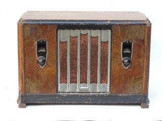 1935 Antique Grunow Model 520 Tube Radio 5b Superheterodyne Art Deco Era