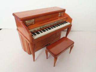 Vintage 1960s Steinweigh Miniature Grand Piano Am Transistor Radio With Bench