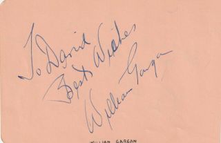 WILLIAM GARGAN (Ellery Queen))  signed album page & GERALDINE PAGE (Hondo) 3