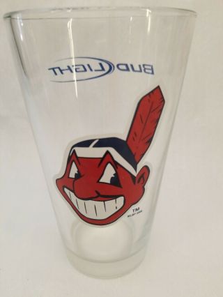 Cleveland Indians Chief Wahoo 2008 Collectible Drinking Glass Bud Light