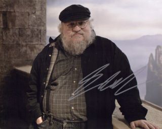 George Rr Martin Autographed 8x10 Photo Writer Song Of Ice & Fire Game Of Throne