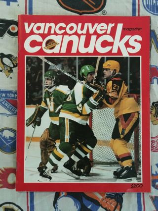 Oct.  7,  1983 Vancouver Canucks Vs Minnesota North Stars Program - Don Beaupre