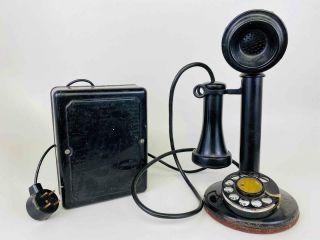 Antique Western Electric 50al Rotary Dial Candlestick Phone Ringer Box