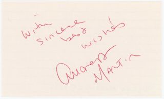 Andrea Martin - Second City Tv/my Big Fat Greek Wedding/wag The Dog/signed Card
