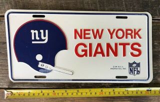 York Giants License Plate - - 1 - Bar Helmet