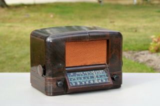 Vtg (1939) Rca 5q55 Shortwave & Broadcast Tube Radio Receiver It